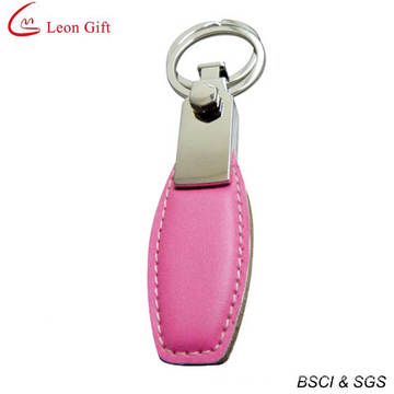 China Custom Metal Leather Keychain Wholesale (LM1513)